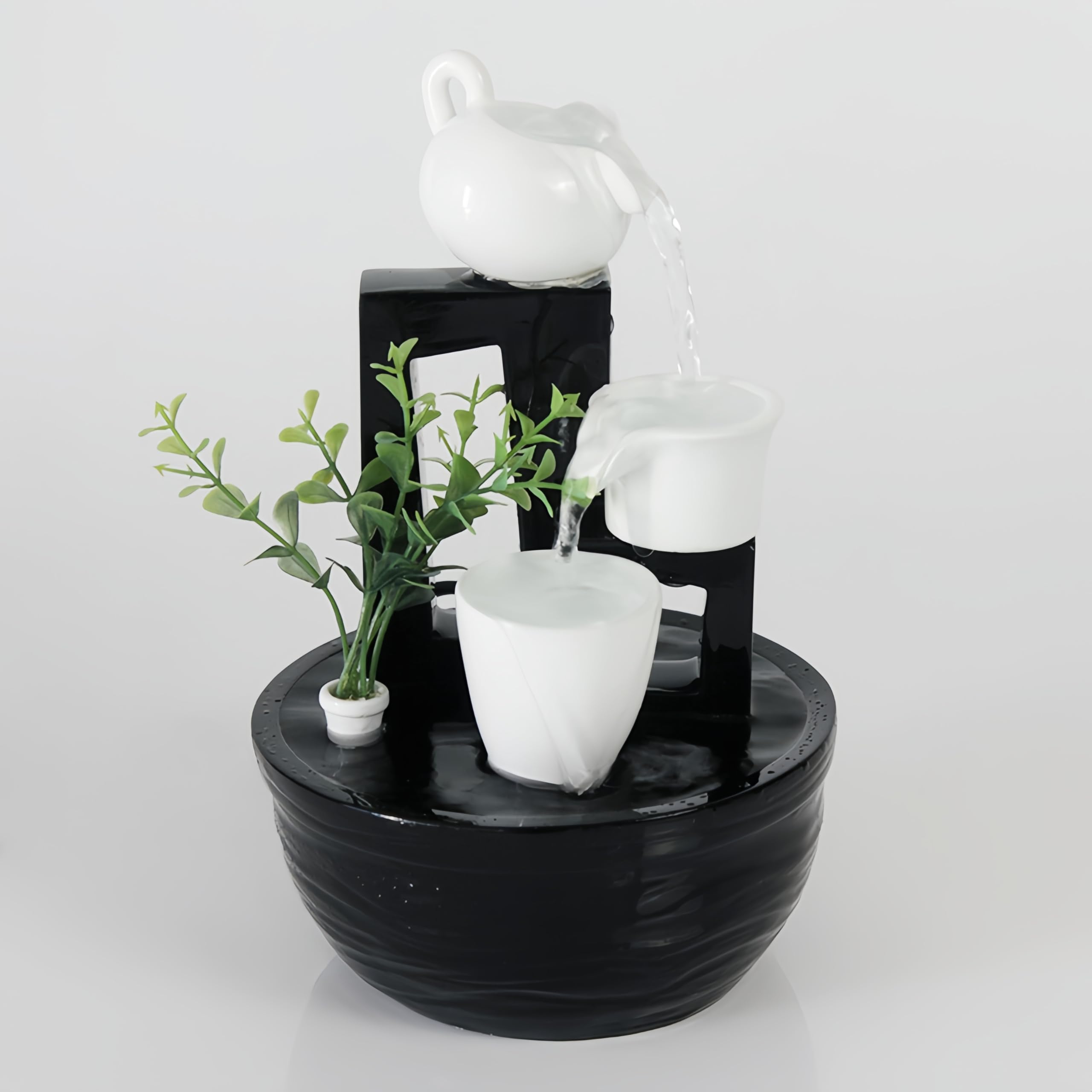 Fuente de Agua de sobremesa para Interiores: decoración para meditación, relajación, Yoga, Estudio, té, Sala de Estar, Oficina y salón de Belleza.
