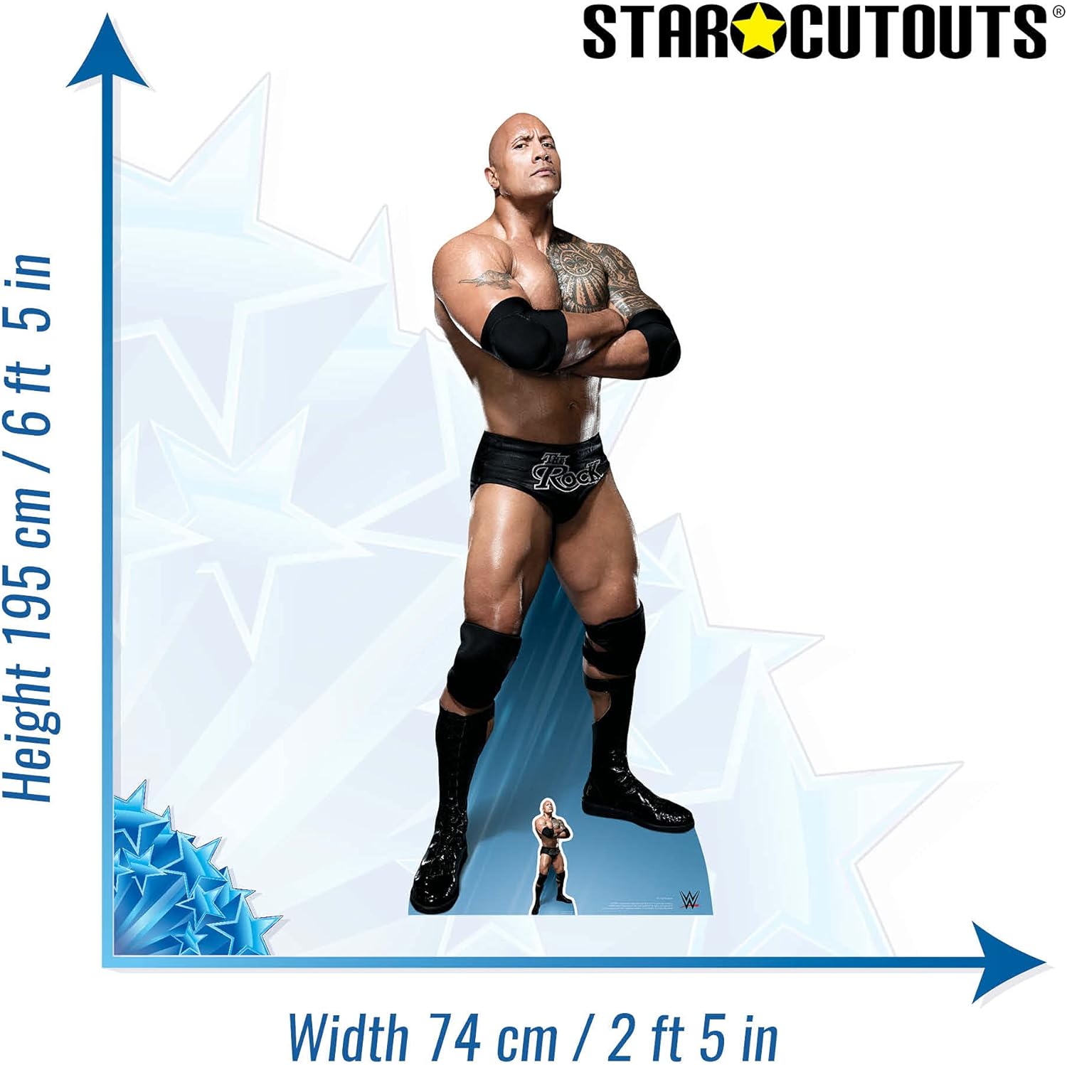 STAR CUTOUTS The Rock Arms Folded Do You Like Pie Dwayne Johnson Cardboard Cut Out, 195 x 74 x 195 cm, Multi-Colour