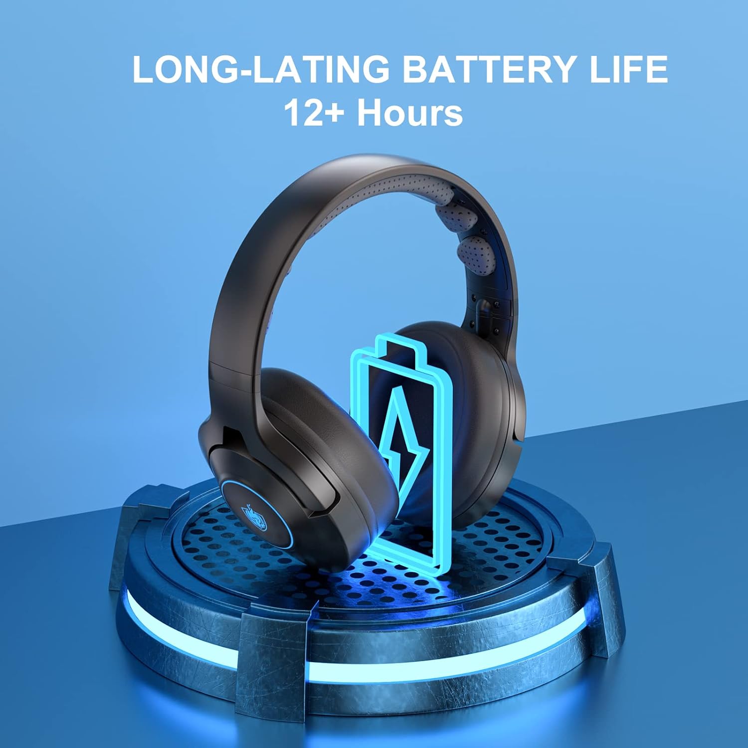 YOTMS 2.4GHz Wireless Gaming Headset for PC, PS5, PS4, Ultra-Stable Gaming Over Ear Headphones with Mic, 30-Hour Battery, USB Gamer Headset for Switch, Laptop, Mac (Black)