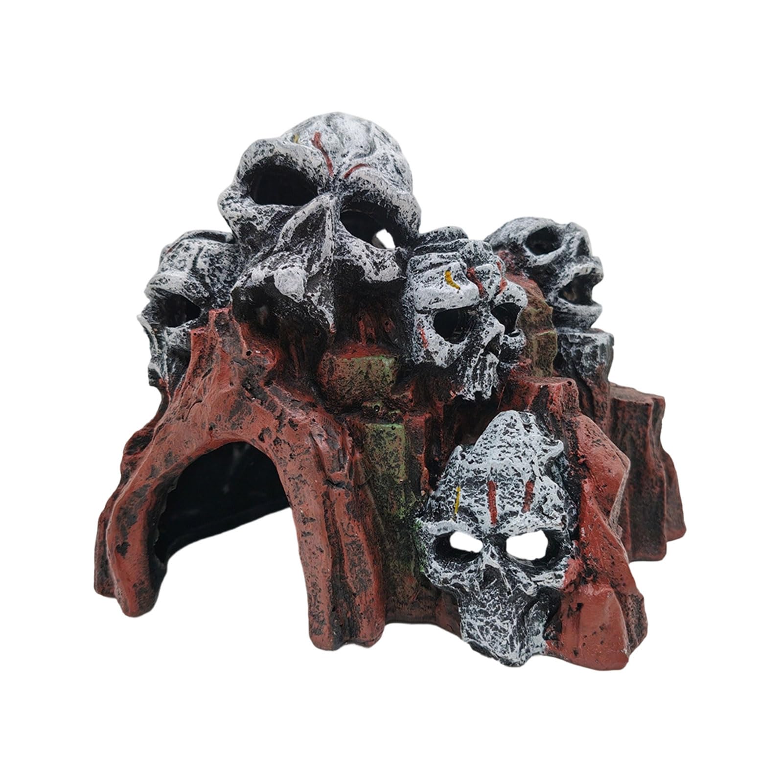 Genérico Acuarios Simulación Calavera Cueva Paisaje Decoración Peceras Accesorio Reptiles Roca para Peces y Camarones Acuarios Casa Cueva