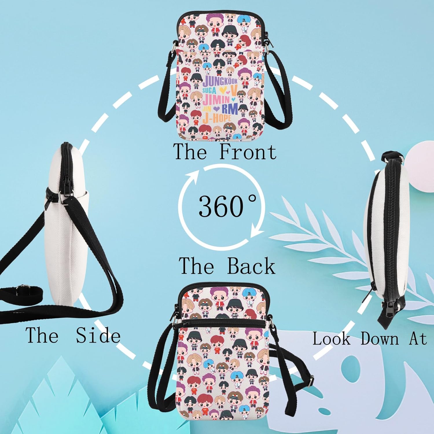 LEVLO Korean Group Army Crossbody Bag Korean Members Fans Gift Members Name Shoulder Bag Korean Lover Merchandise (Army C Bag) - Image 6