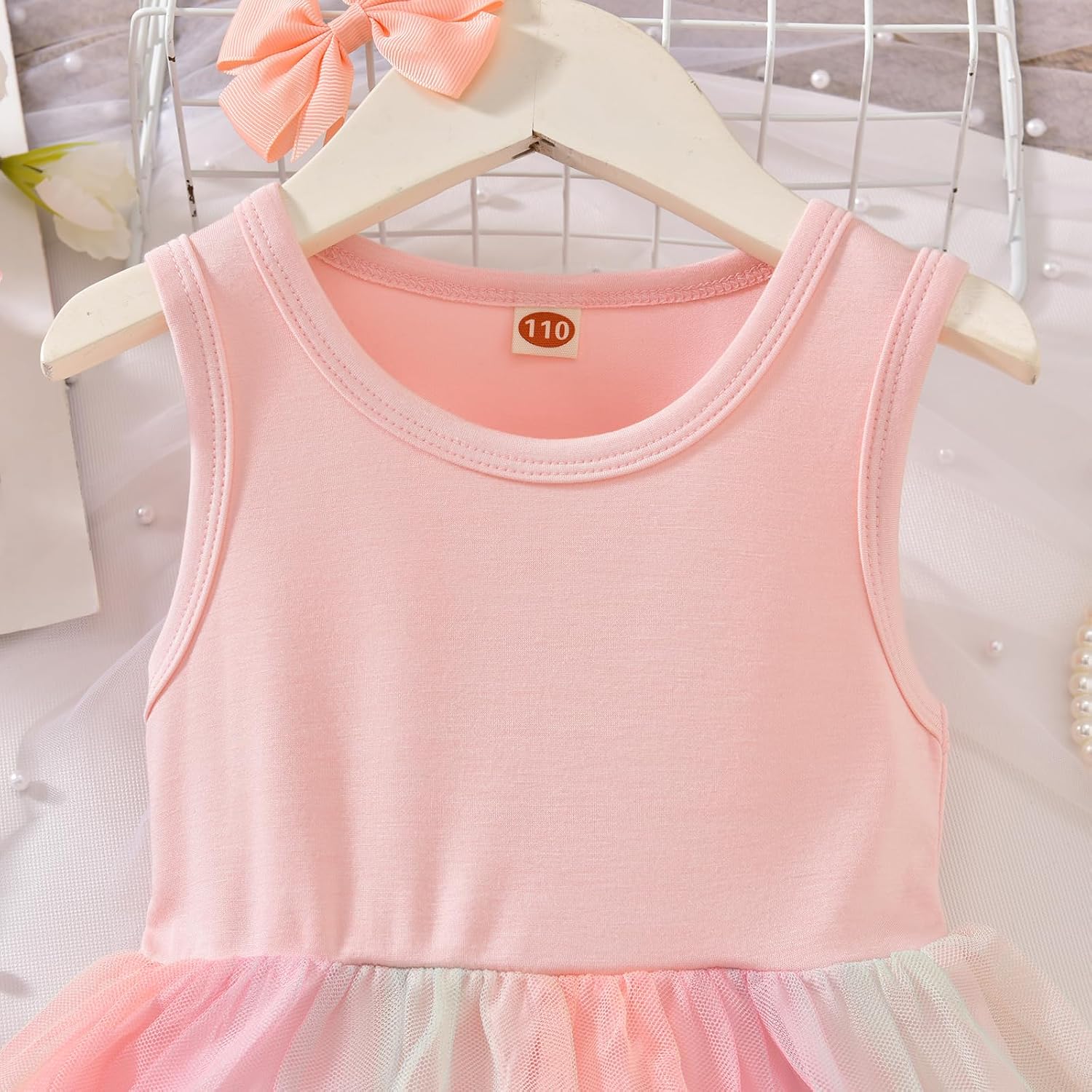 Toddler Girl Sleeveless Tulle Dress 2-6 Years image 3