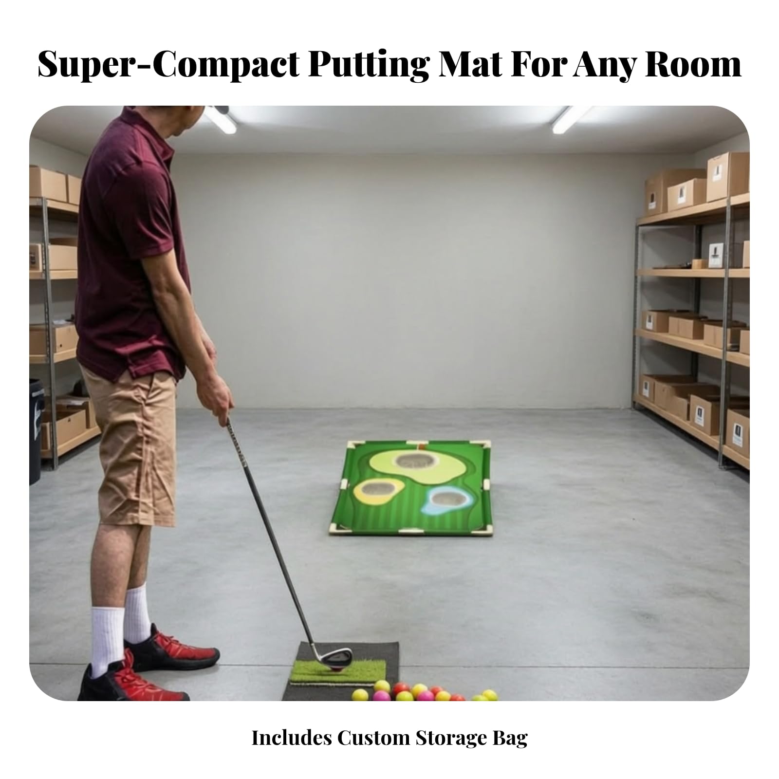 Golf-Putting-Matte mit Zielscheiben
