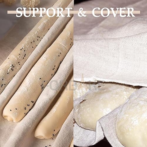 Miniatura 6 de FORBAKE Premium Professional Bakers Couche - Juego de 2, 29 x 18 pulgadas, tela resistente a prueba de pan para hornear y dar forma a pan artesanal,