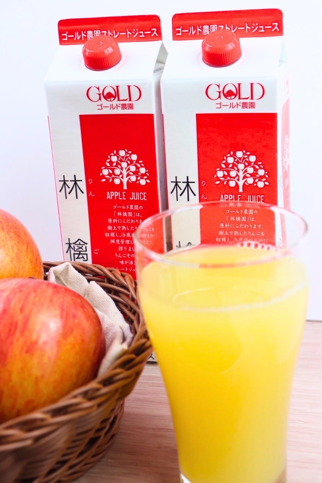 ゴールド農園 青森 GOLD農園 ”りんご100％ストレートジュース 林檎園” 1000g