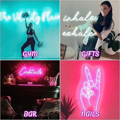 Miniatura 6 de Letreros de neón personalizados, letreros de luces LED de neón personalizables, para decoración de pared, boda, fiesta de cumpleaños, dormitorio,