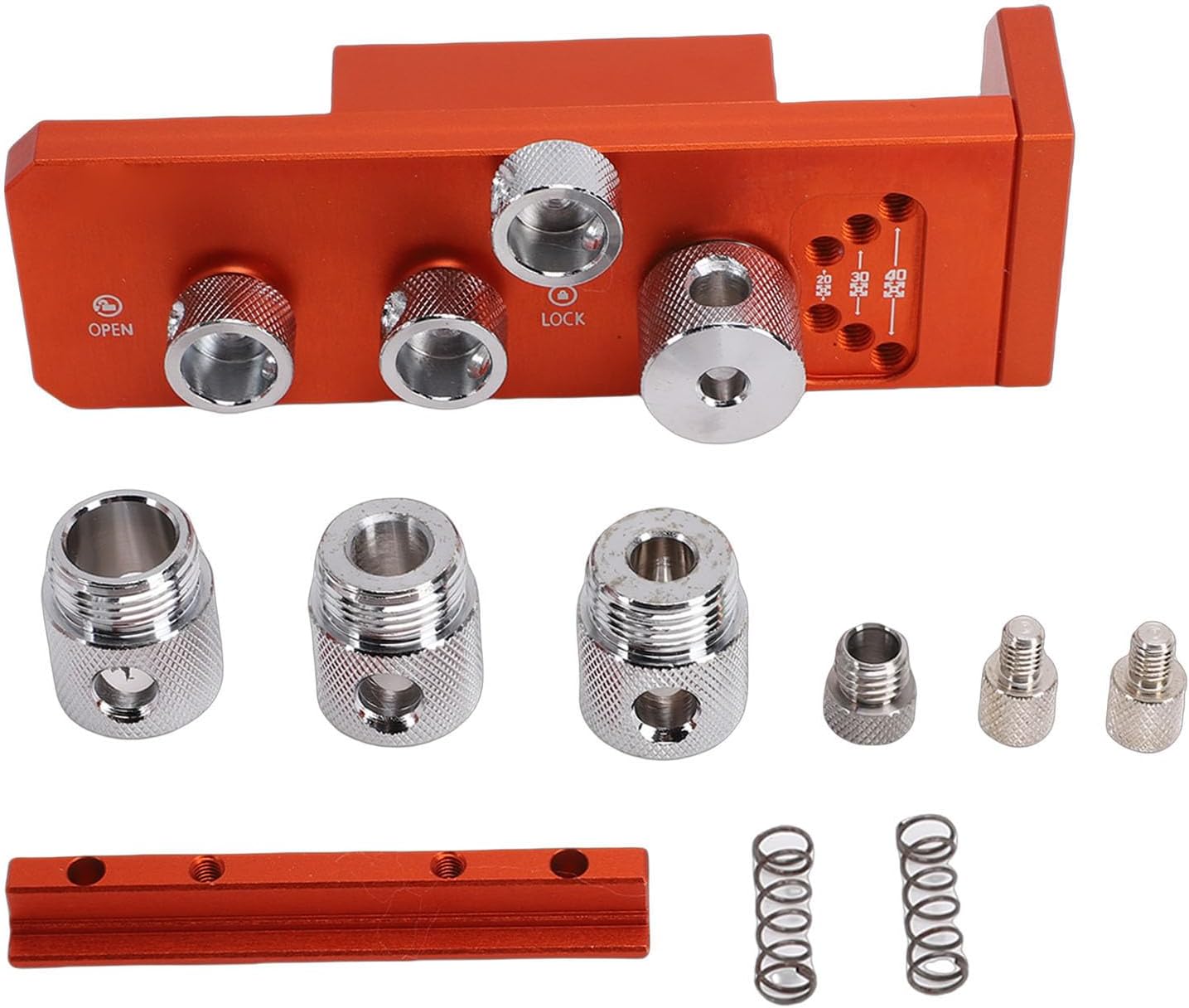 Hilitand Aluminum Profile Drill Guide, Sturdy CNC Anodized Drill Jig with Adjustable Stop Block and Tapping Function, for 3D Printer Frame Shelf Construction Exhibition Stand Woodworking (Single