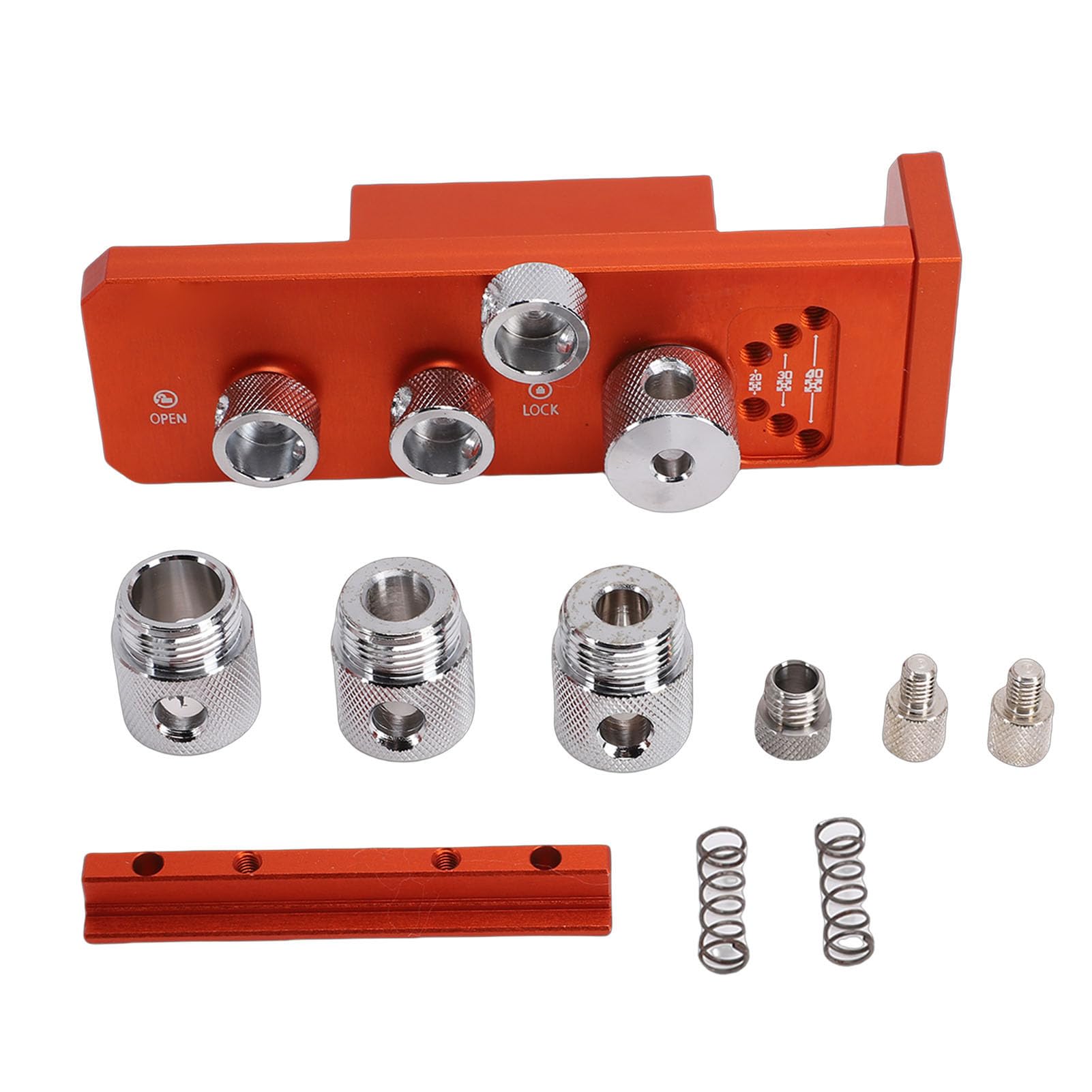 Eujgoov Guida per Trapano per Profilo in Alluminio per Trapano per Estrusione di Alluminio Lavorato a CNC con Correzione della verticalità del Blocco di Arresto Regolabile 14,8 X 4,6 X 4 Cm per la