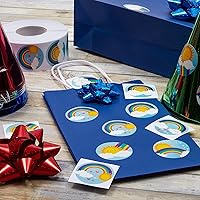 Vista 2 de BLUE PANDA Rollo de calcomanías de arcoíris de 1.5 pulgadas, 1000 unidades, rollo de calcomanías de arcoíris y sol para recuerdos de fiesta