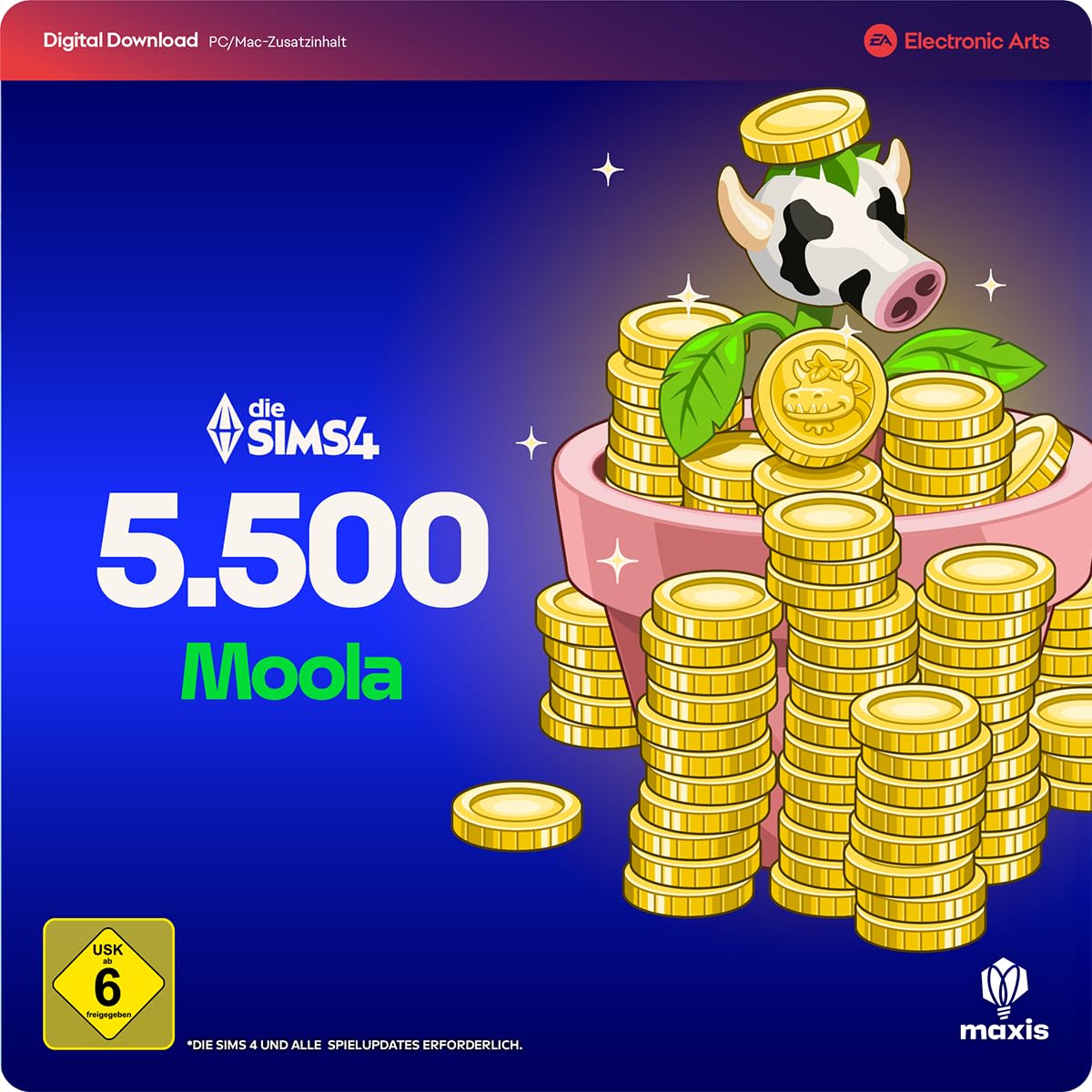 Die Sims 4 – 5500 Moola - Virtual currency PCWin | Download Code EA App | Deutsch