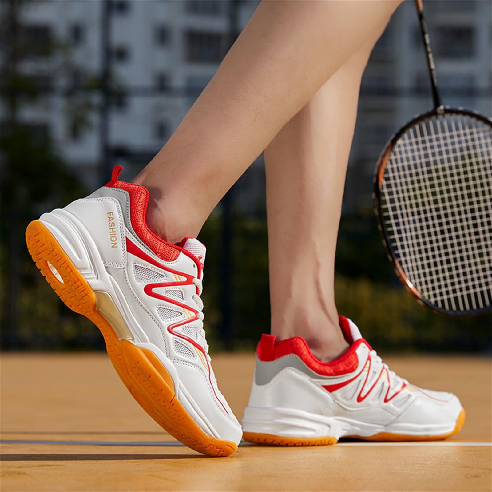 Chaussures De Badminton Hommes Baskets De Tennis Légères Et Squash Chaussures De Sport en Salle Antidérapantes pour Le Fitness La Course À Pied Et La Marche