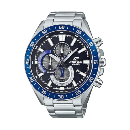 Casio Men's Quartz Sport Watch with Stainless Steel Strap, Silver-Tone, 22 (Model: EFV620D-1A2V), TBA