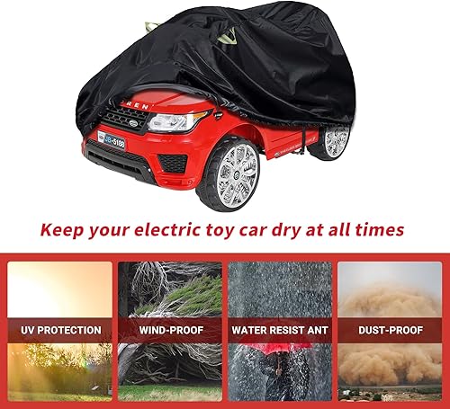 Miniatura 5 de LYUND Funda para auto de juguete para niños, 600D, gran funda impermeable para ruedas eléctricas, Jeep, camión, protege todo tipo de clima, el