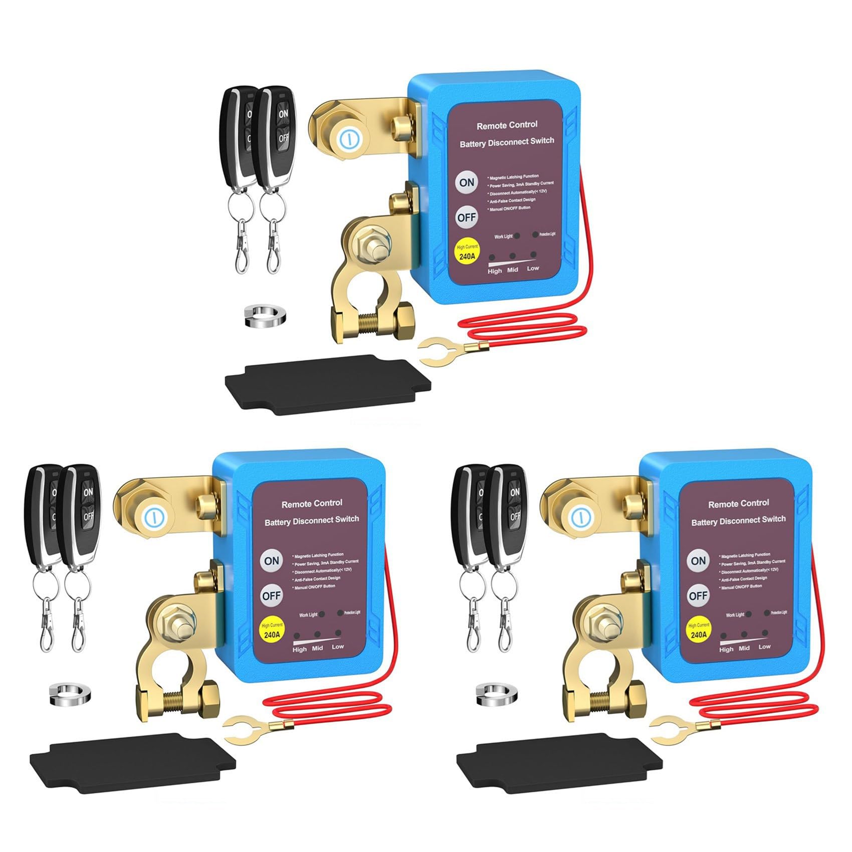 Interrupteur de Déconnexion de Batterie à Distance 12V 240A pour éviter les batteries déchargées - 7