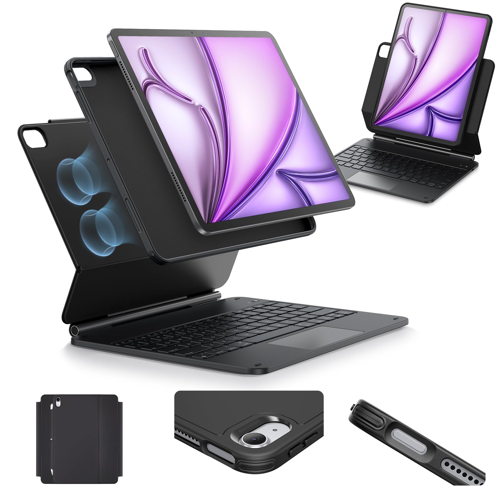 ESR for iPad Air 13 Inch Case with Keyboard, Multi-Mode Magnetic