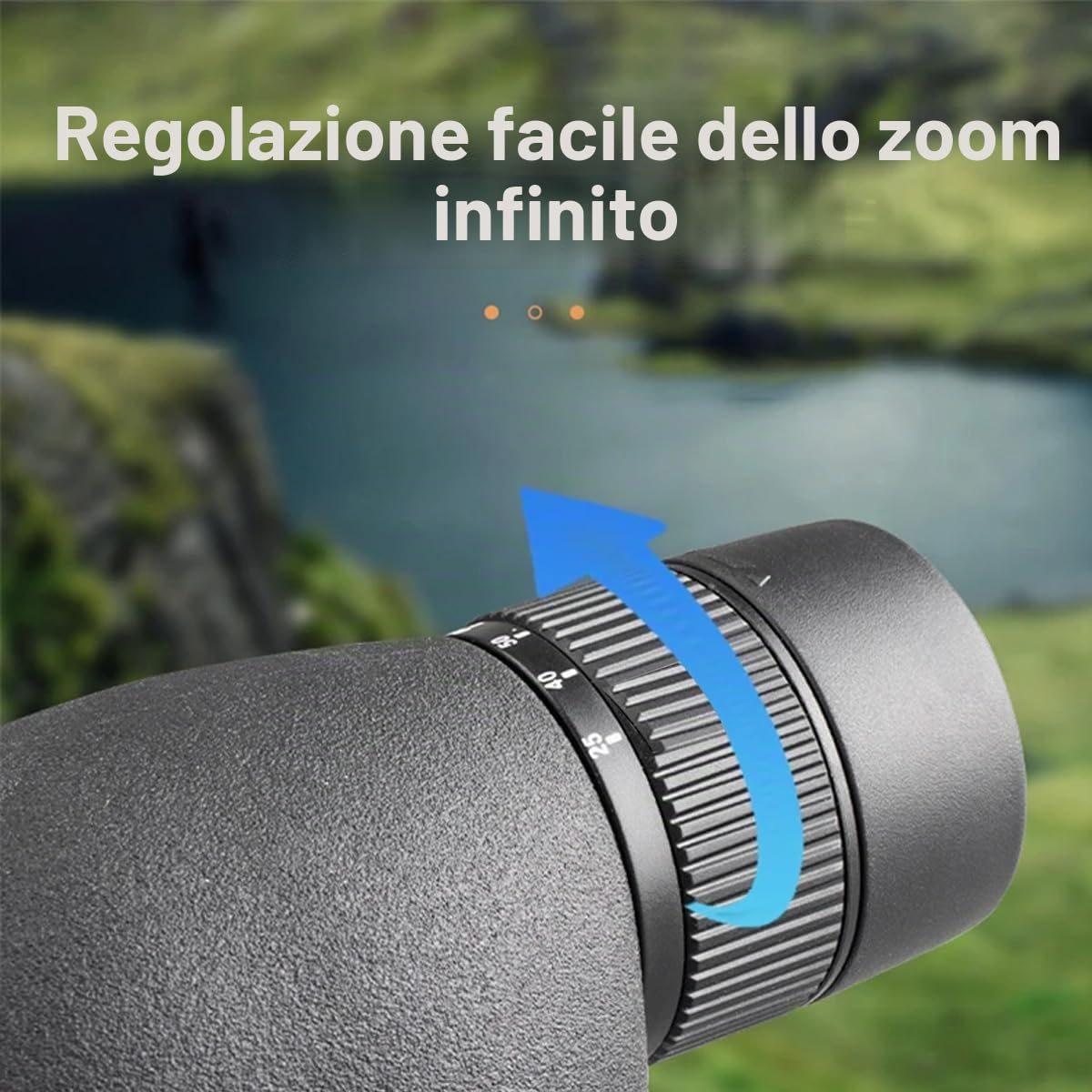 Enzemit Cannocchiale professionale per esterni, ingrandimento 25-75x, per birdwatching, obiettivo da 60 mm, zoom monoculare, telescopio portatile da viaggio con treppiede