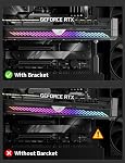 upHere GPU Support Bracket,Graphics Card GPU Support, Video Card Sag Holder Bracket, GPU Stand,Black,GH80K (50-80mm / 1.97-3.15in)