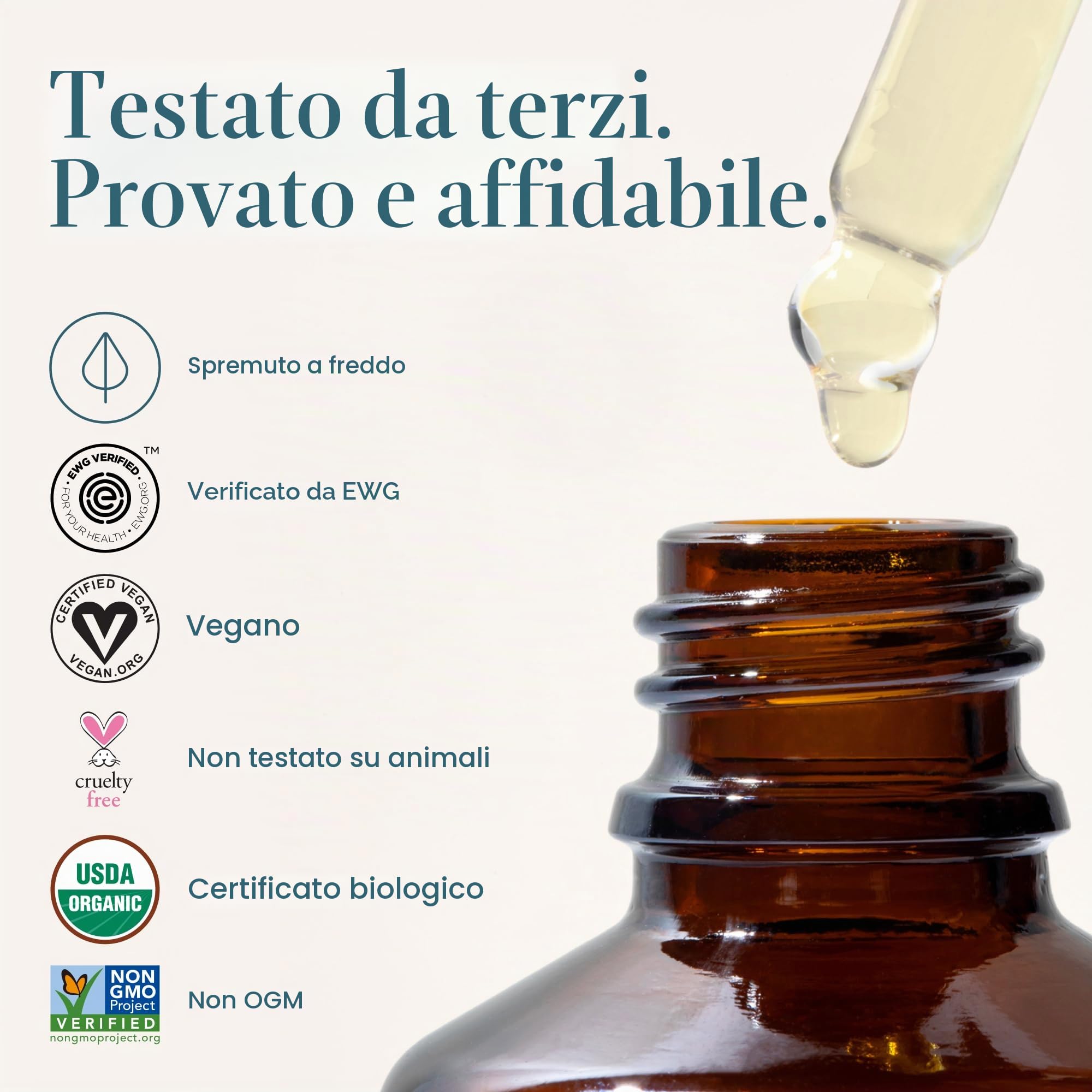 Cliganic Olio di Argan Biologico, puro al 100% (60ml) | per capelli, viso e pelle | Olio vettore spremuto a freddo, importato dal Marocco