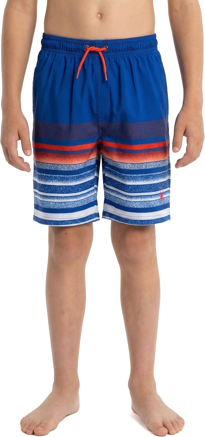 Spyder Boys' Swim Trunk Volley Shorts– Quick-Dry, UPF Sun Protection, 4-Way Stretch, Brief Liner, Pockets