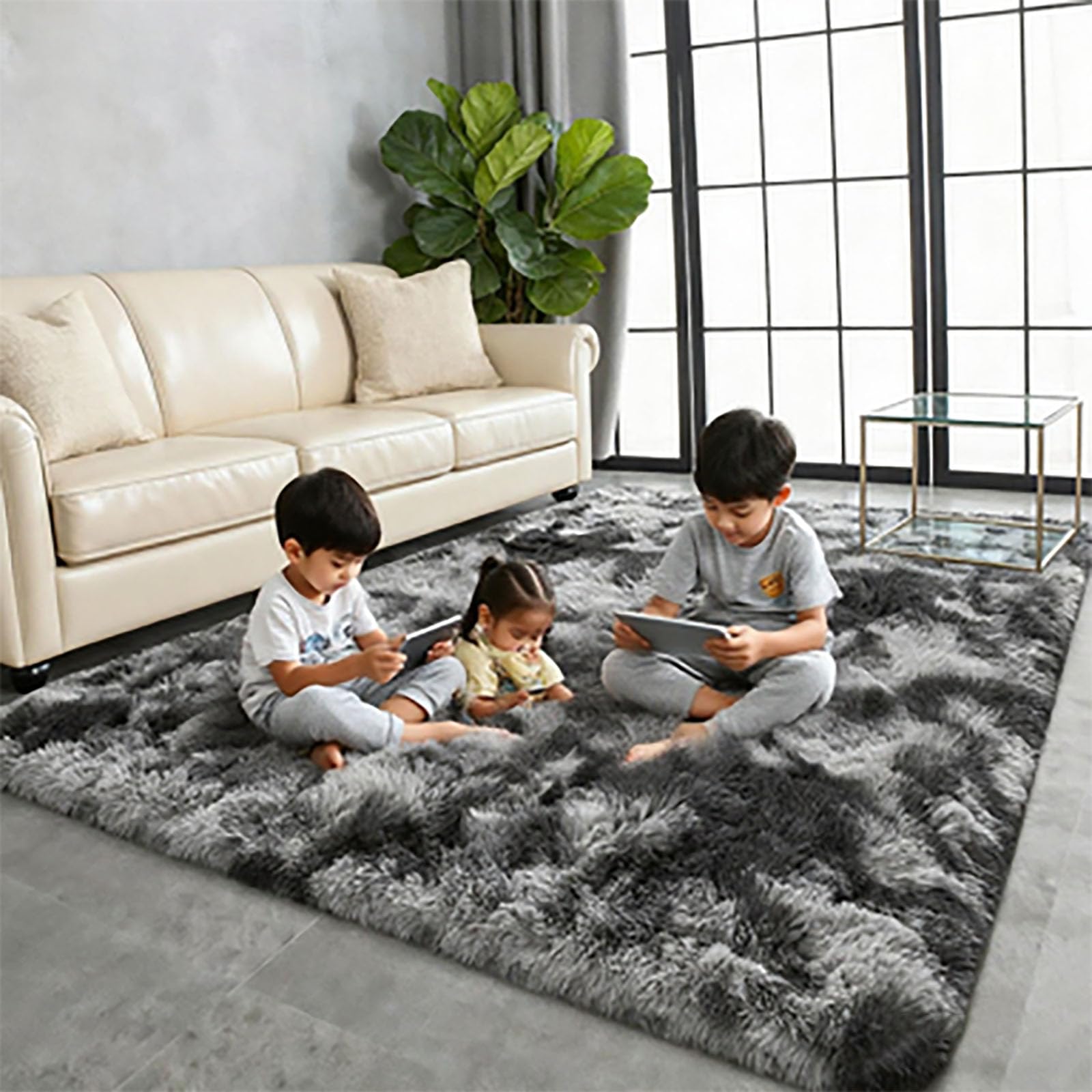 Tapis doux et lavable en machine pour une hygiène parfaite du salon