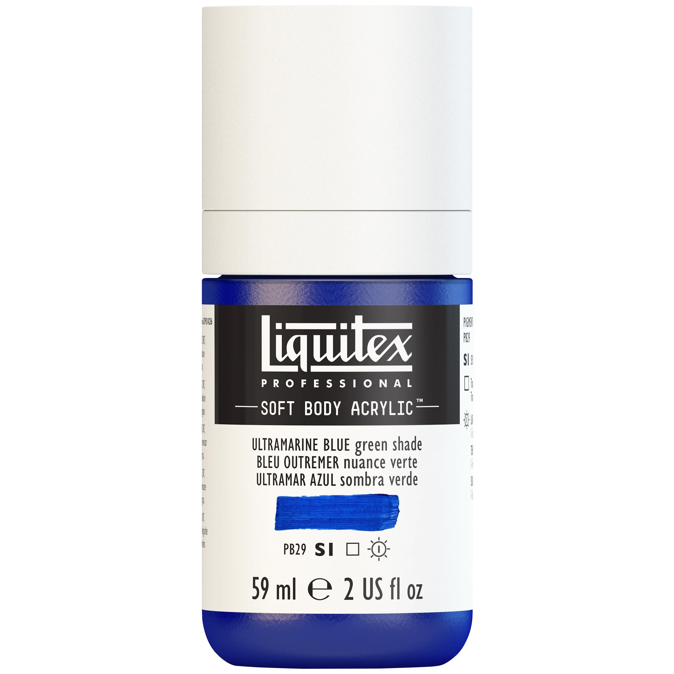 Liquitex 1959382 Professional Acrylic Paint Soft Body - Artist Paint in Creamy Opaque Consistency, High Pigmentation, Lightfast and Ageing Resistant, 59 ml Bottle - Ultramarine Blue (Red)