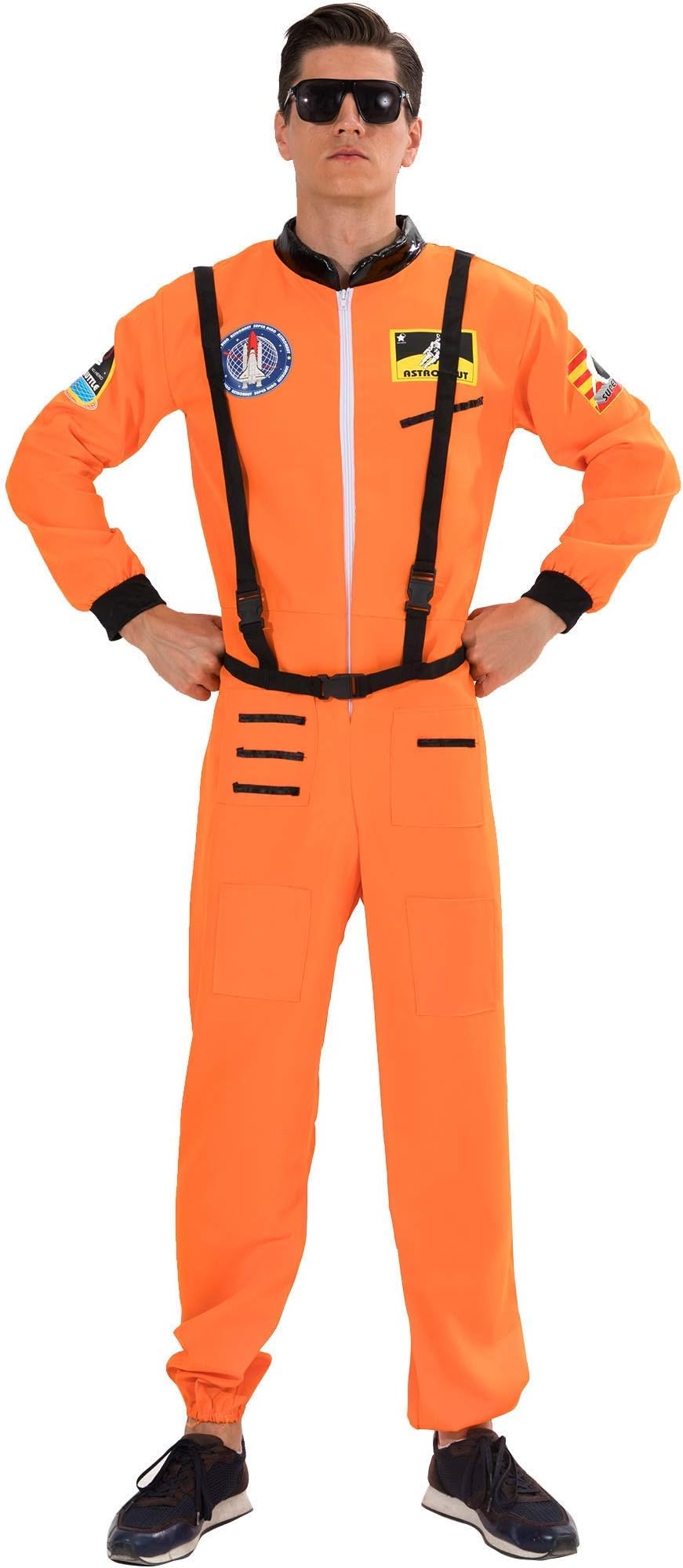 Astronaut Costume Men Halloween Spaceman Suit Adults Pilot