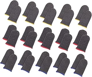 WOONEKY 30 Pçs Berços De Dedo Protetor De Polegar Luvas Pretas A Luva Antiderrapante Luva De Dedo Luvas De Dedo Para Jogos Jogos Manga De Dedo Protetor De Dedo Versátil Capa De Dedo