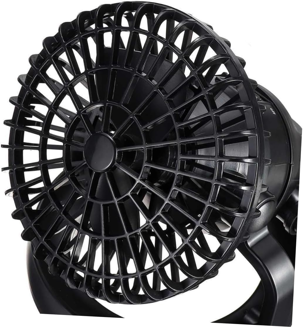 2Pcs LED Camping Lamp with Ceiling Fan Bright LED Light Hanging Hook for Use for Hiking Fishing and Emergency Situations