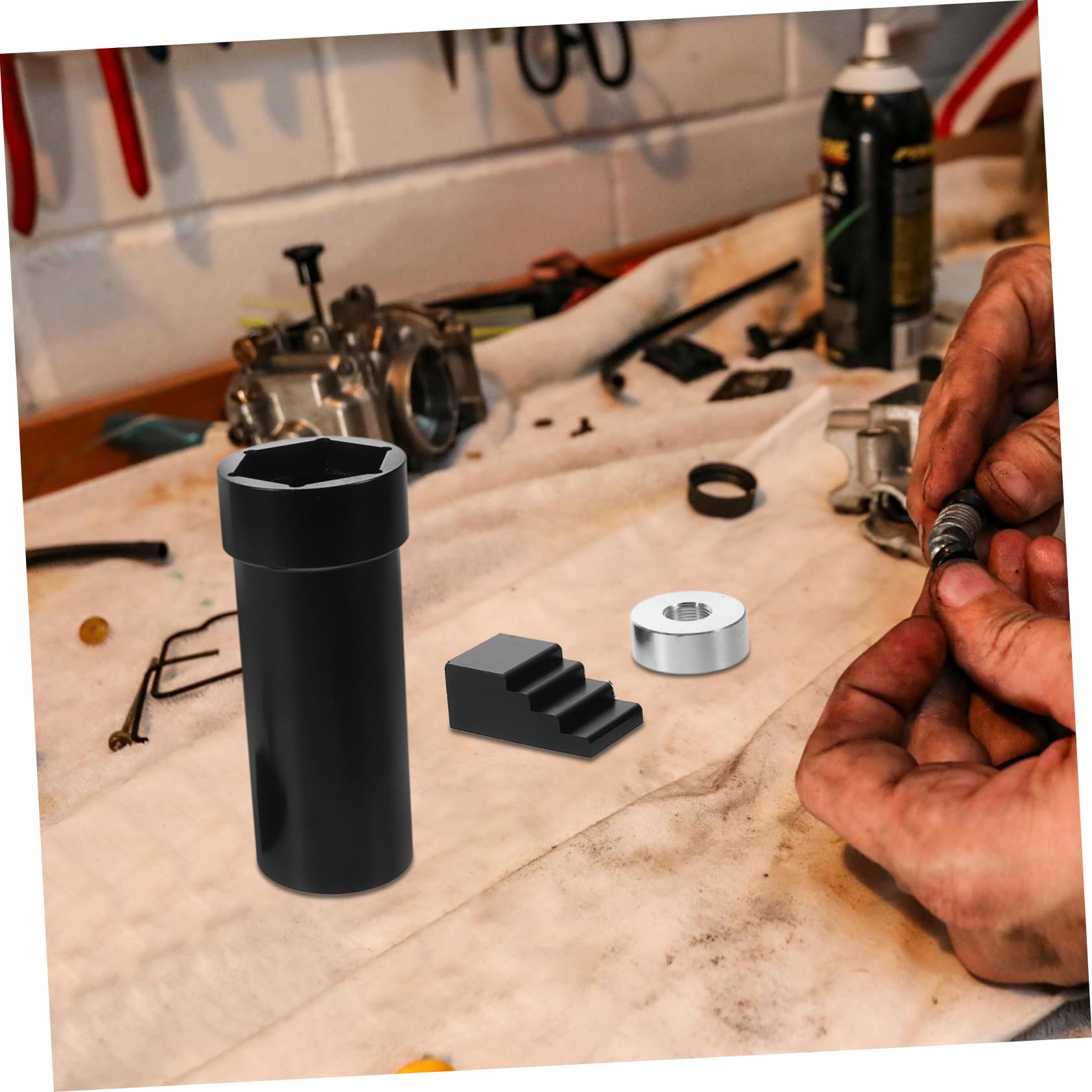 1juego Herramientas De Llave De Cadena Para Motos Sprocket Wrench Socket Para Ajustes De Ejes Principales y Trabajo De Poleas Compatible