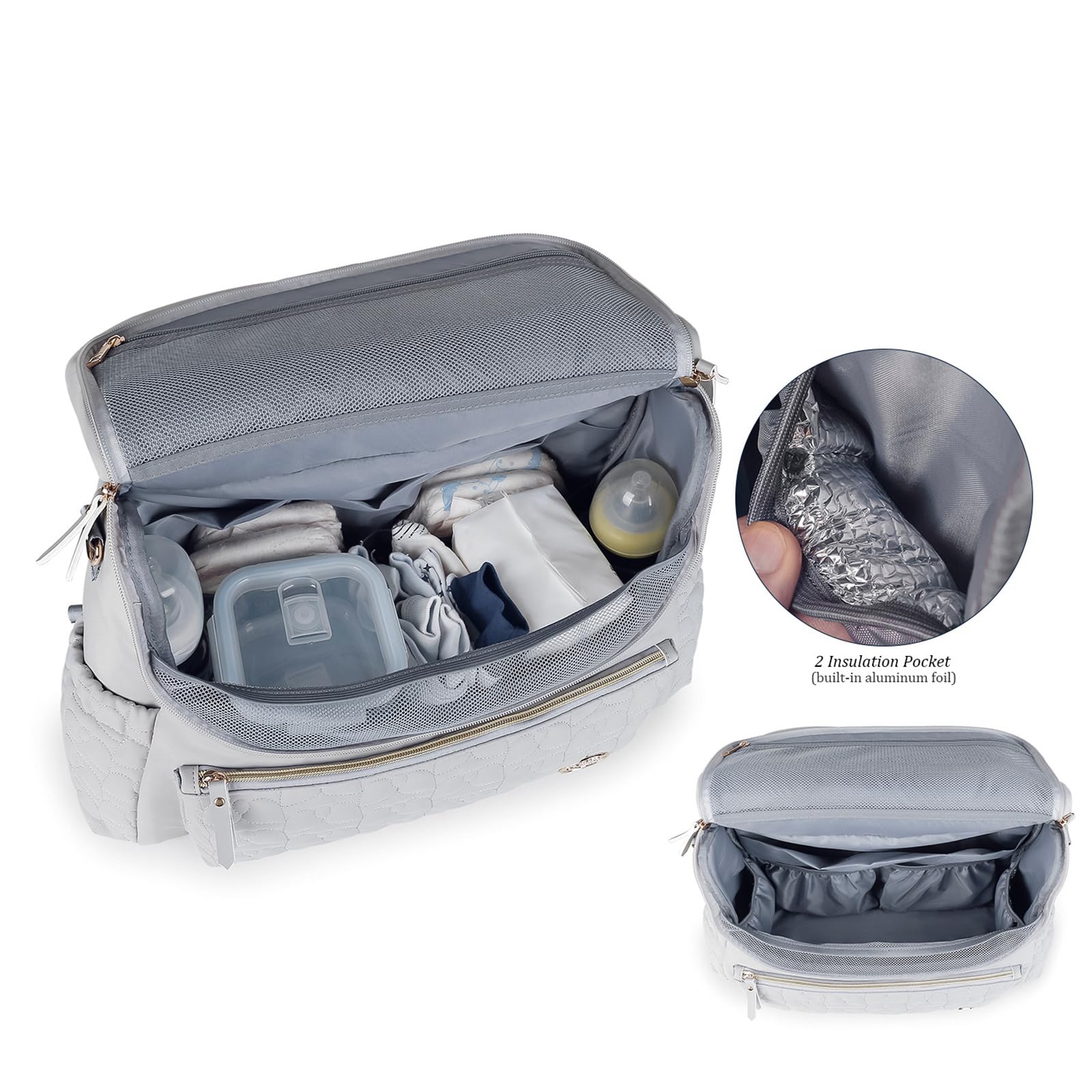 Wasserdichte Wickeltasche, Rucksack mit bequemen Schultergurten, Wickeltasche, Rucksack für Reisen, Eltern, bequemes Tragedesign