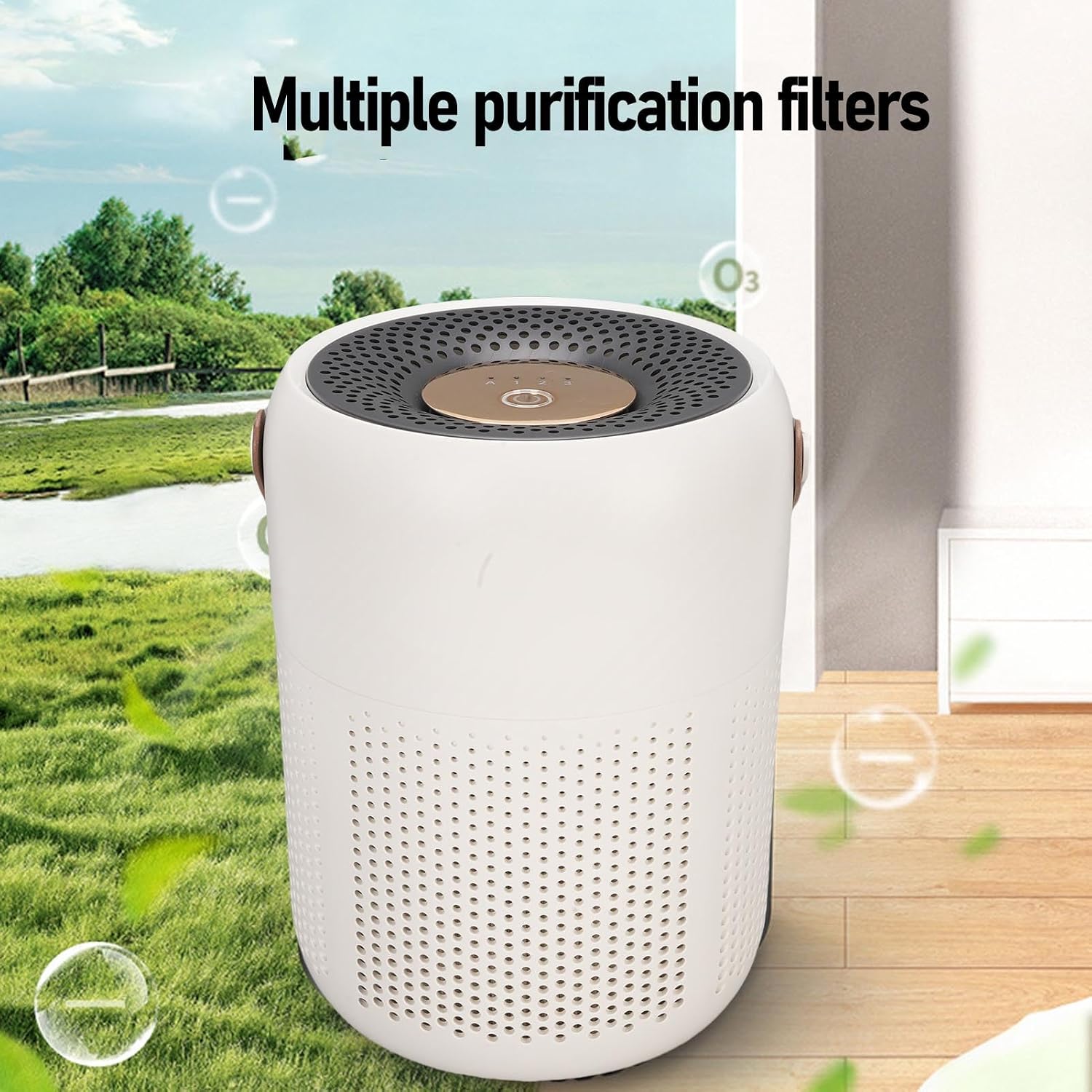 TOPINCN Portable Air Purifier,Small Air Purifier for Home Bedroom, Personal Desk Mini Room Fresheners Cleaner