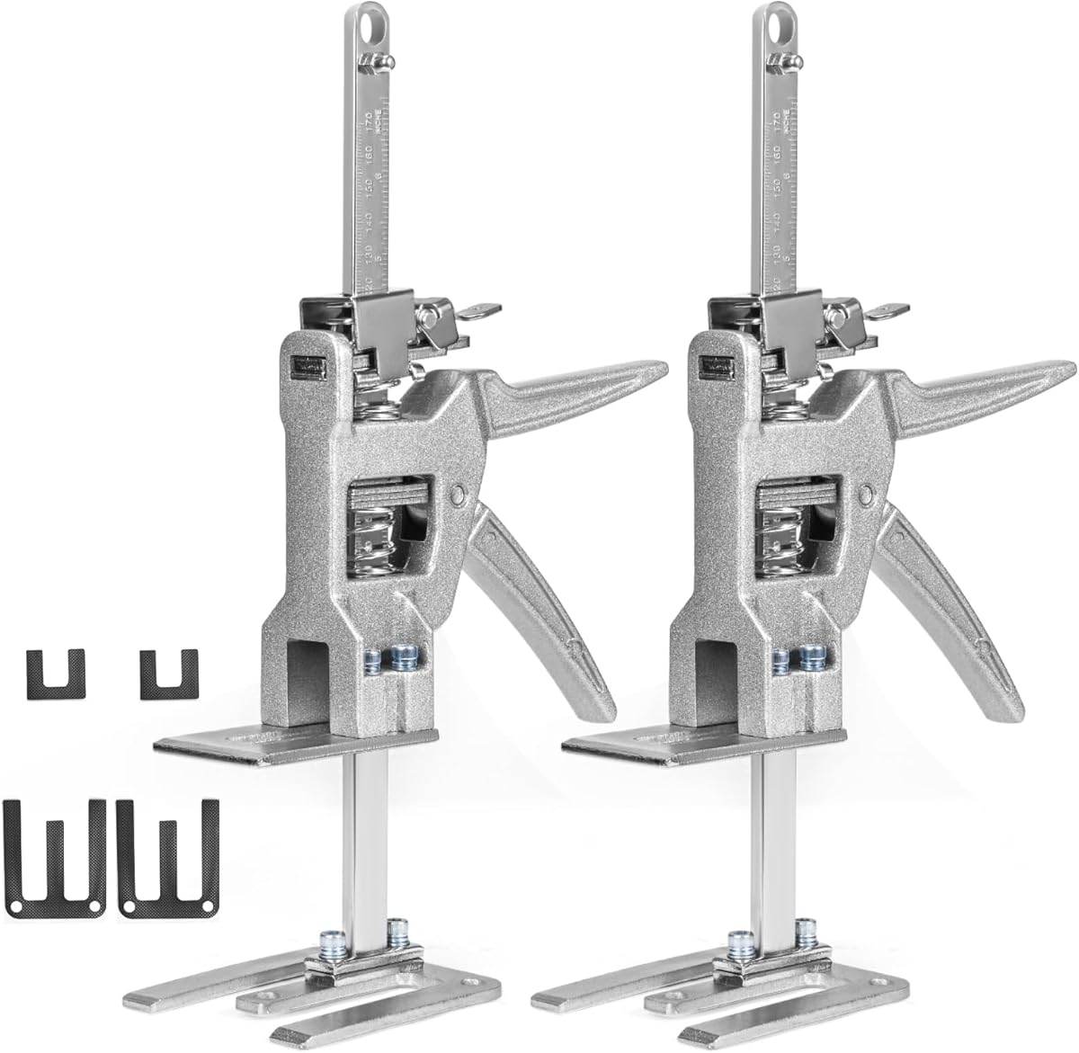 Outil de Levage Manuel avec Bras gradué, 2 pièces Bras économiseur de Force Multifonctionnel avec Fonction de Levage Lent et Rapide, réglage en Hauteur pour Meubles, Portes, armoires, lève-carrelage