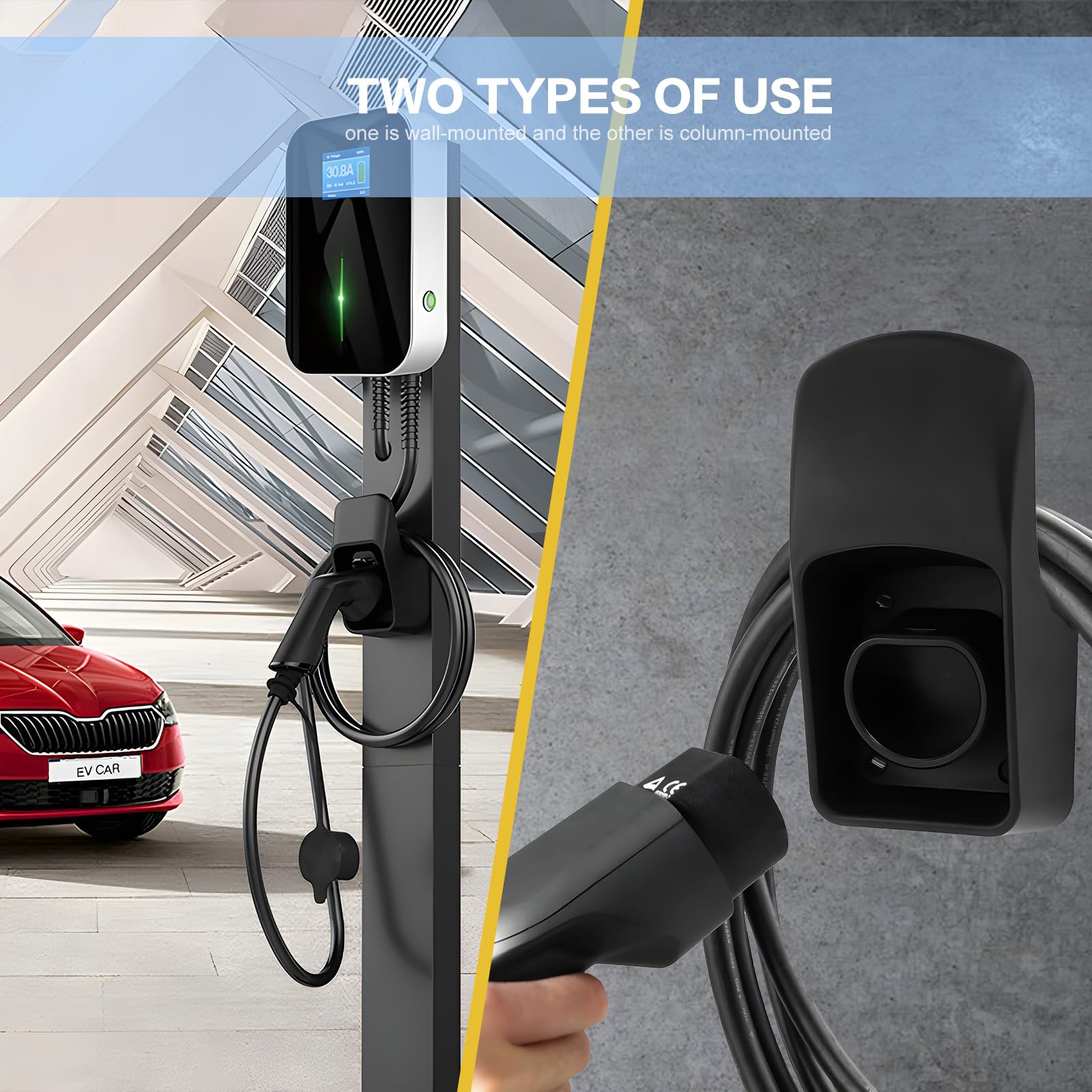 GONEO Supporto Parete Per Cavo Ricarica Tipo 2 | Organizzatore Per Auto Elettriche - Foto 6