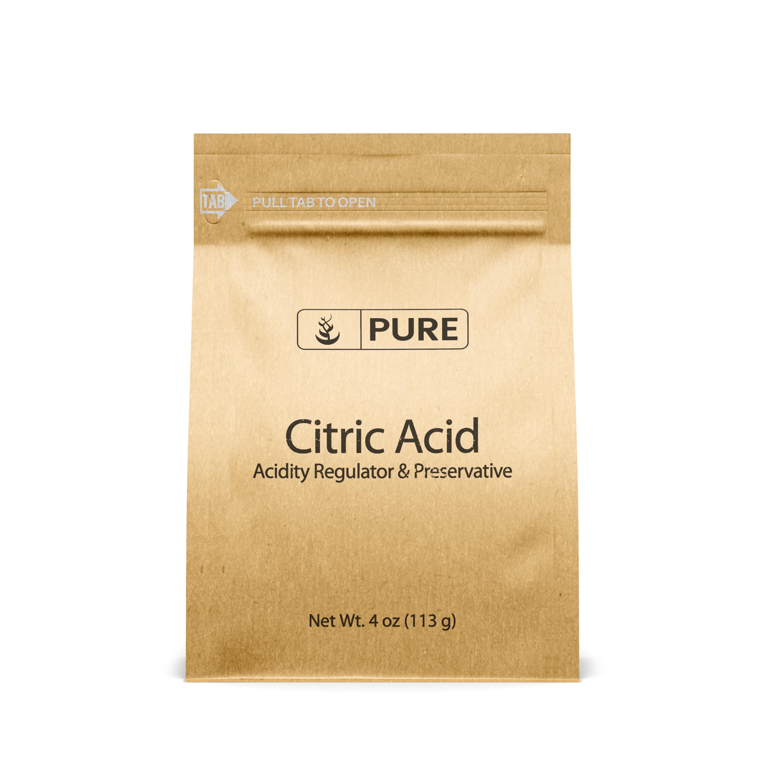 PURE ORIGINAL INGREDIENTS Citric Acid (4 Oz.), Packaging, All-Natural, Highest , , Food Safe, Non-Gmo