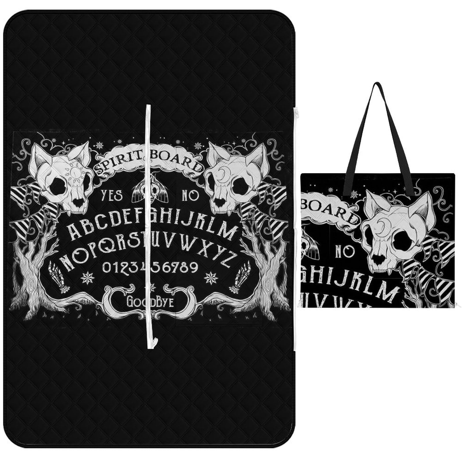 Tapis de pique-nique avec fermeture éclair anti-humidité 150x100 motif sorcière