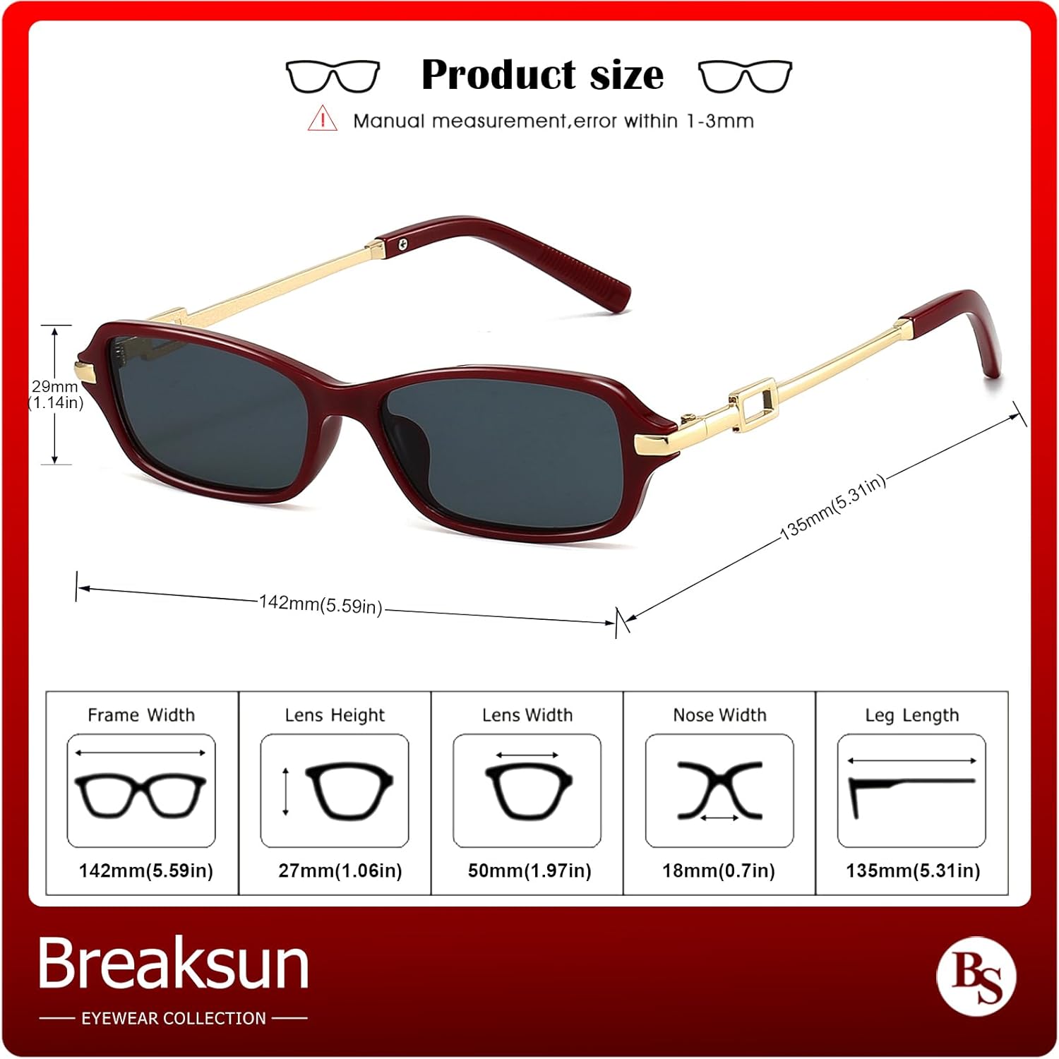 Retro Rectangle Sunglasses for Women Men Trendy 90s Small Square Sun Glasses 2025 Designer Sunnies - Image 6