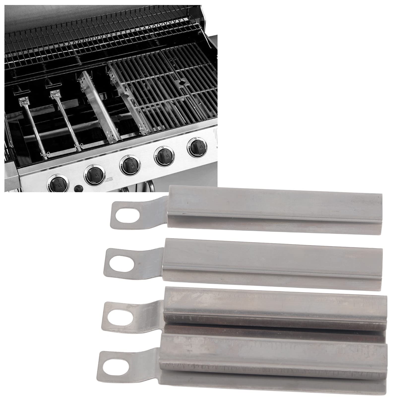 QANYEGN 4 Pcs Adjustment Crossover Tube Channel Burners, Stainless Steel Crossover Replacement, Grill Crossover Tubes for 463673517.