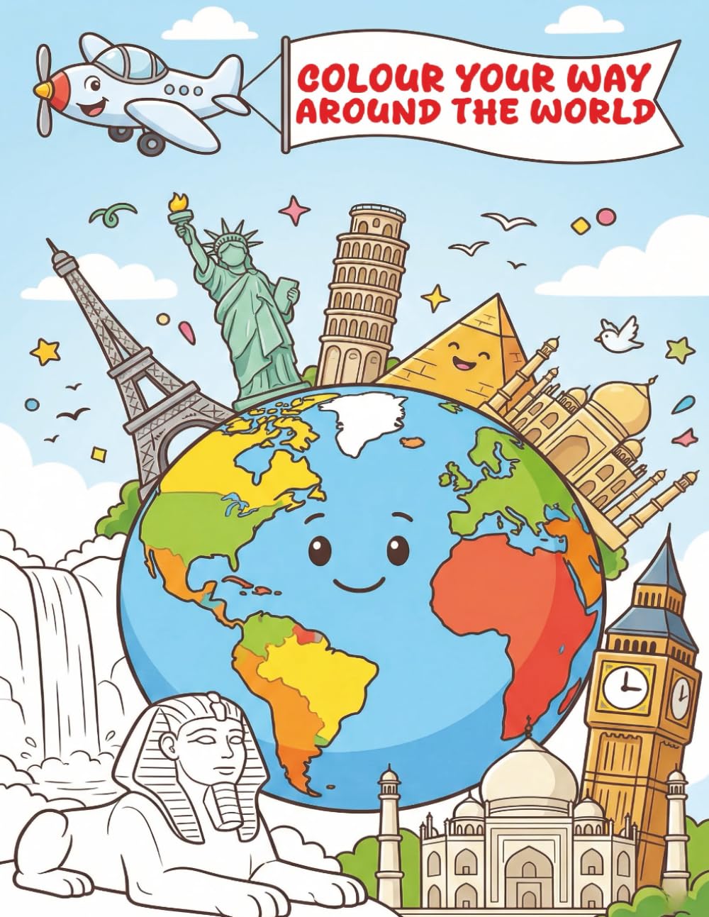 Colour Your Way Around The World: 75 Country Colouring Book for Kids | Educational World Geography, Landmarks & Cultures