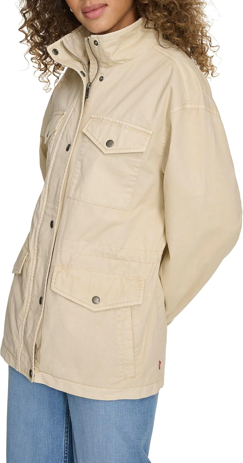 Levi's Women's 4-pocket Stand Collar Military Jacket - Image 5