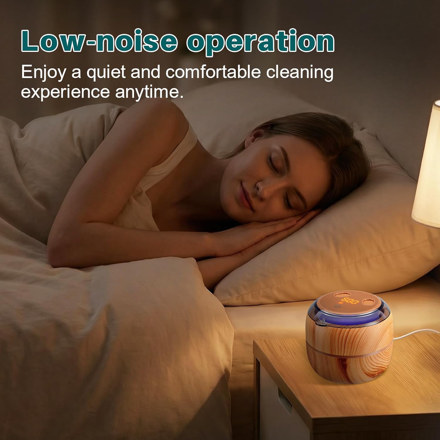 Voraiya Ultrasonic Retainer Cleaner Machine, 360° UV Cleaning Denture Pod, 45kHz Ultrasonic Dental Cleaner Mouth Guard Cleaner for Aligner, Night Guard, Braces, Toothbrush, Jewelry, Ring - Image 5