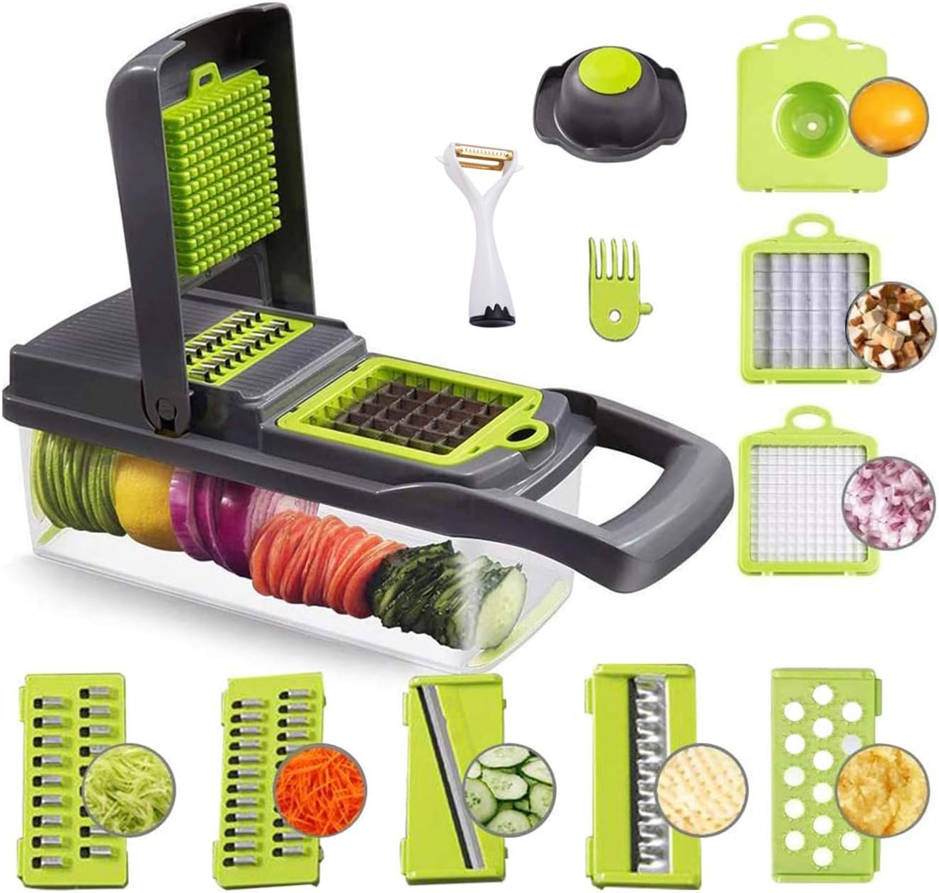 15 in 1 Vegetable Chopper, Mandoline Vegetable Slicer Fruit