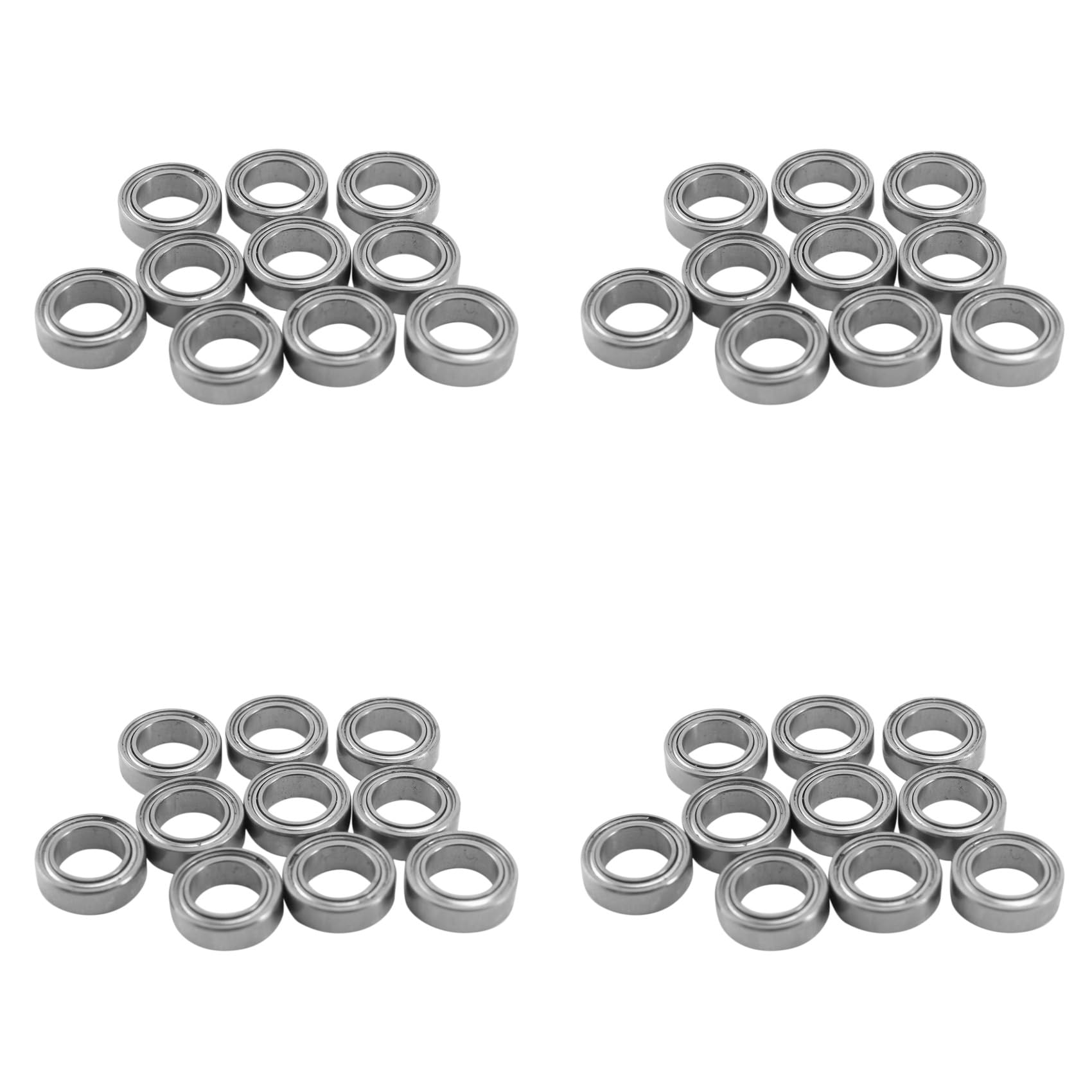 Jnchdghwa Silver 40Pcs Miniature Sealed Metal Shielded Metric Radial Ball Bearing Model: Mr85-Zz 5X8x2.5mm