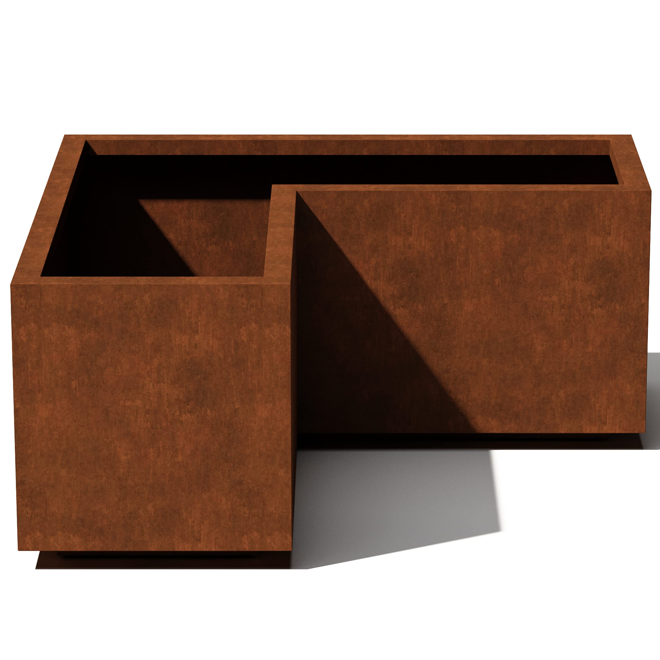 PLANTERCRAFT Corten Steel Metal Planter Box, Rectangular Sizes, Modern