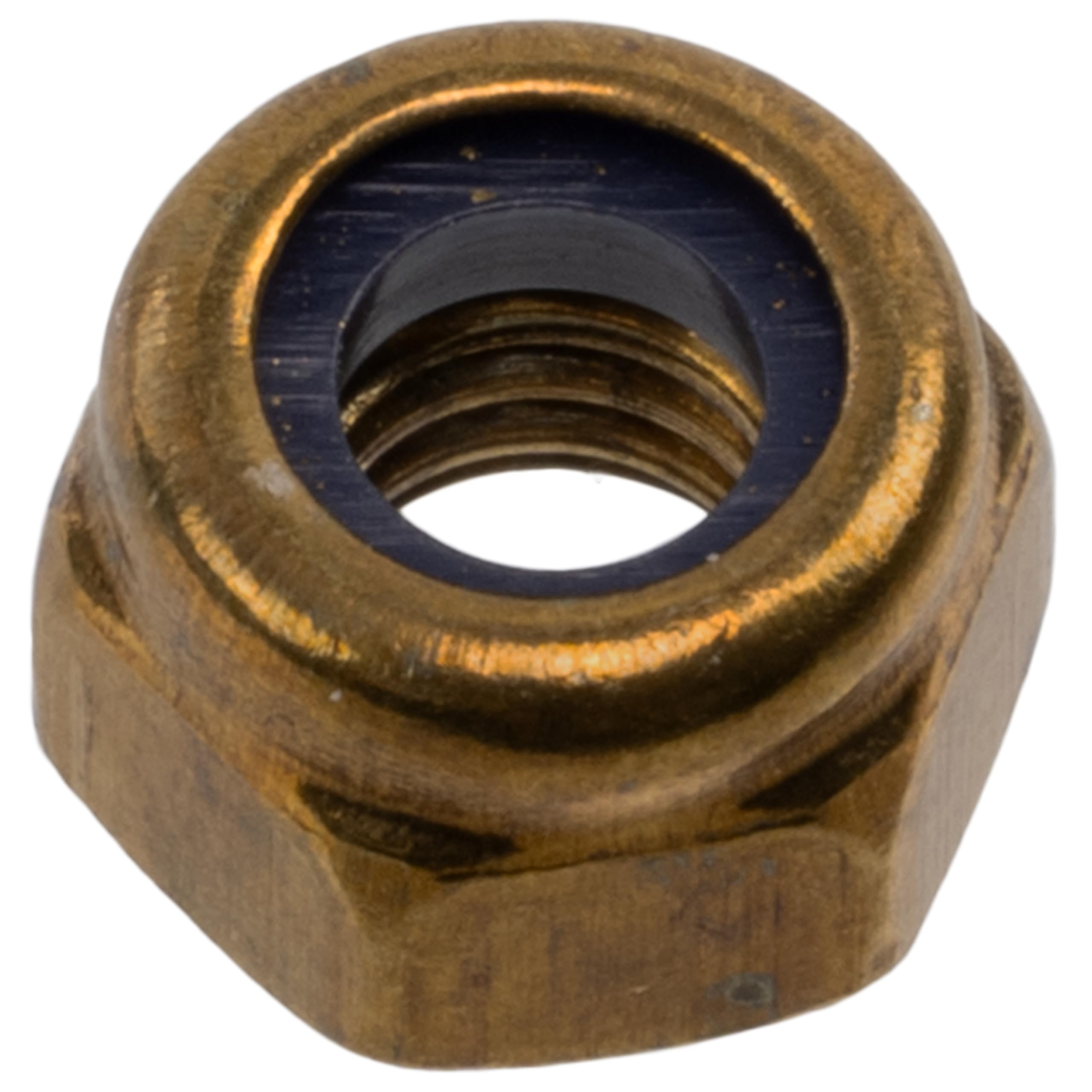 AERZETIX - Set di 30 dadi di bloccaggio esagonali M4x0,7 mm con filettatura metrica - in ottone - colore oro - fissaggio di montaggio per uso generale