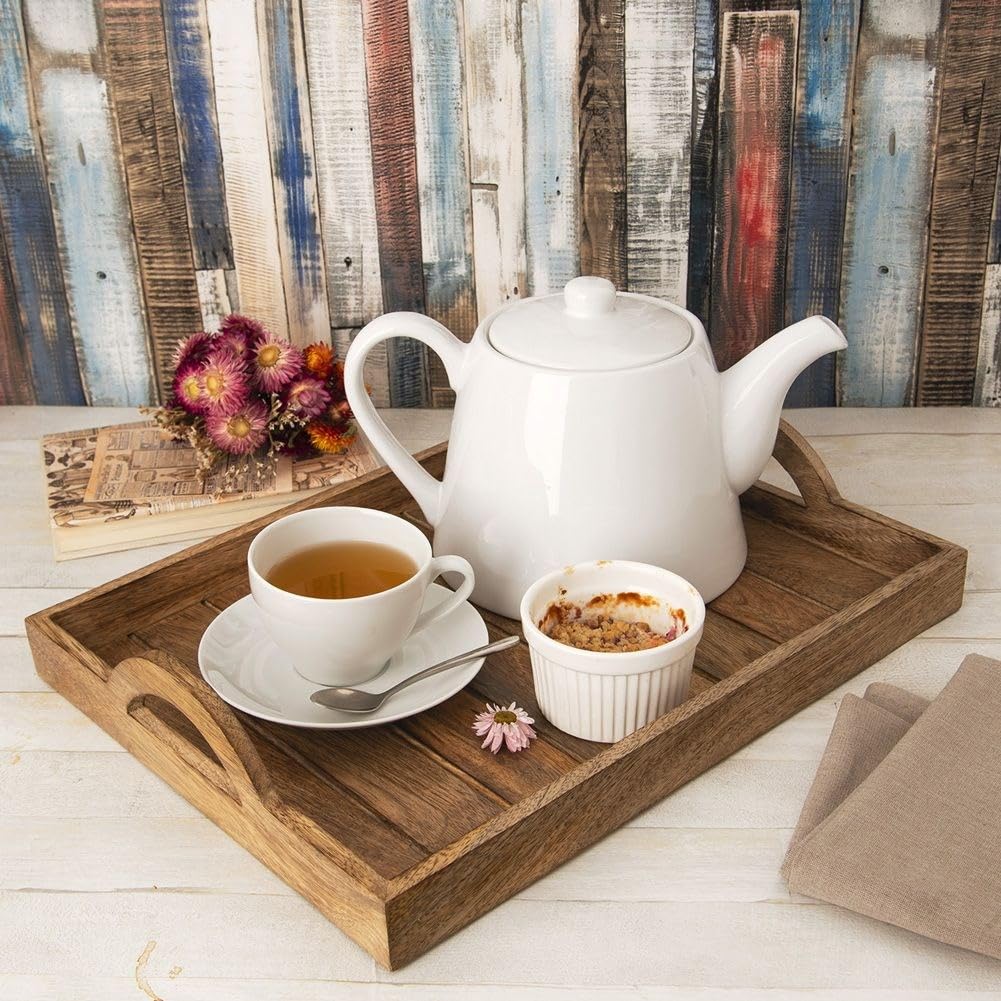 Plateau de service en bois mangue 40,5 x 30,5 cm