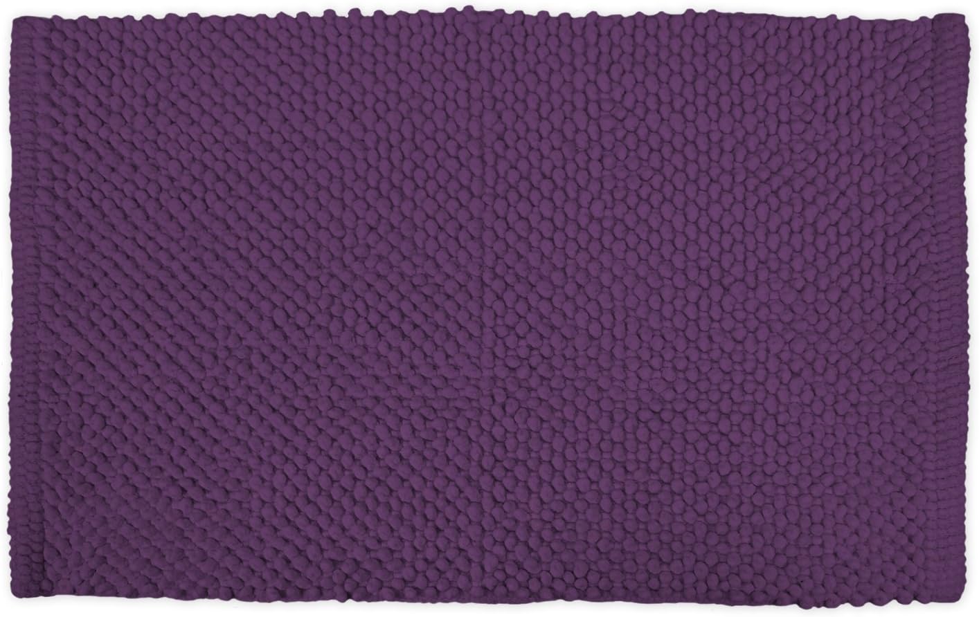 DII Popcorn Bath Rug, 17x24, Eggplant