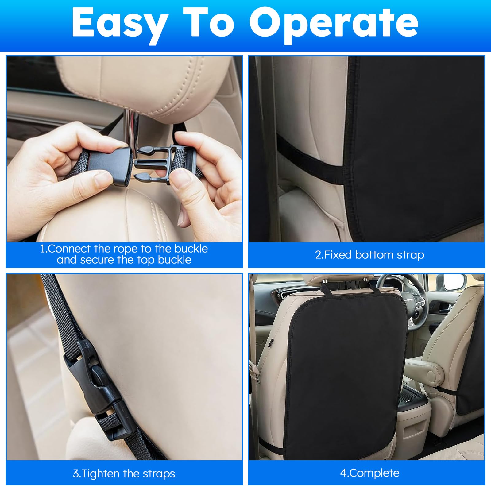 2 Piezas 70 * 50cm Protector Asiento Coche Silla Bebe | Protector Silla Coche Bebe, Protector Impermeable Reposapiés Oxford, Protector Respaldo Asiento Coche para Coches y SUV
