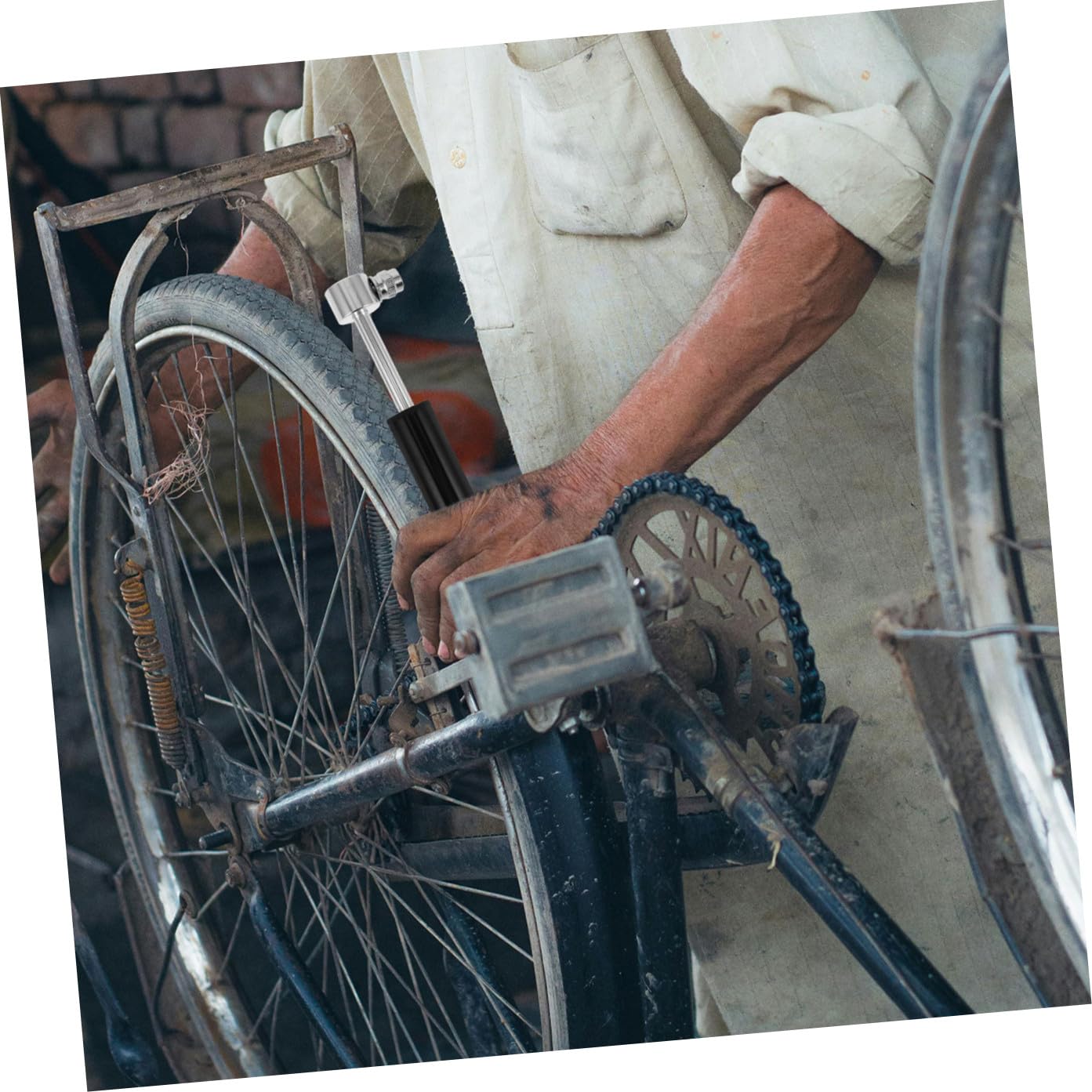 TOYANDONA Kit De Reparación Bicicleta Portátil y Minibomba Herramientas Neumáticos Ciclismo