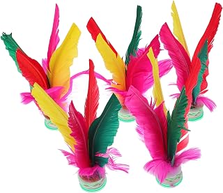 5Pcs Colored Goose Plume Shuttlecock with Thickened Oxford Base for Indoor Exercise Supplies for Friends Great for Sports Activities