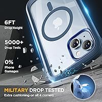 Vista 372 de Miracase - Funda magnética para iPhone 13 Pro Max de 6.7 pulgadas (compatible con MagSafe), transparente, completo, protector de pantalla de vidrio